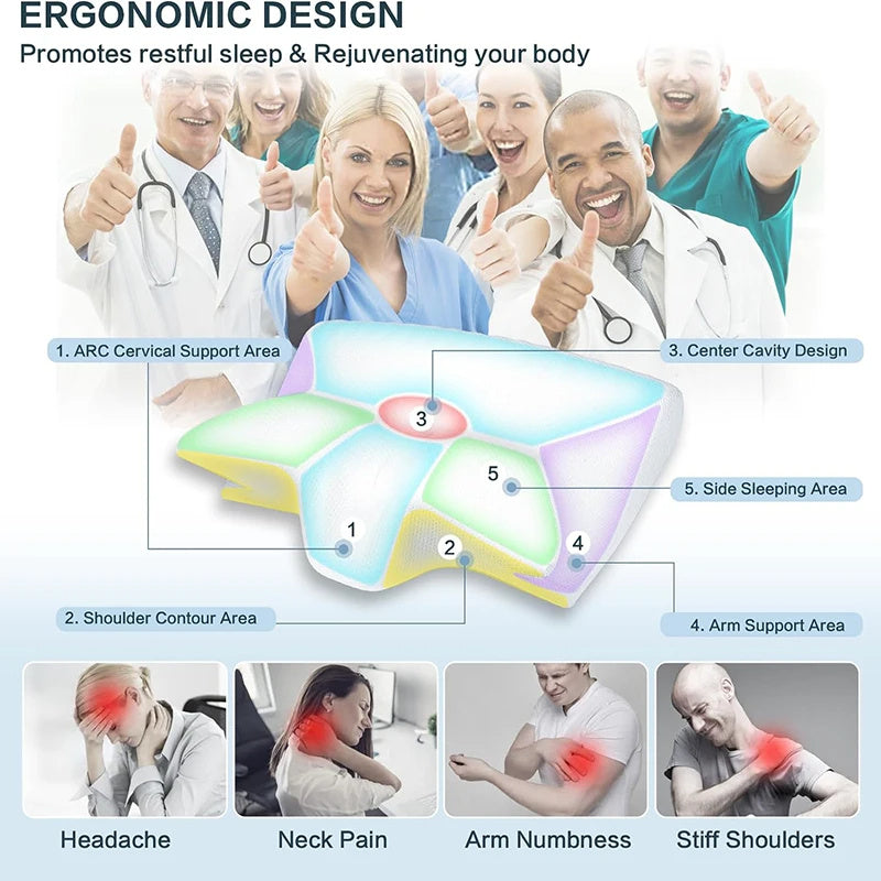 NeckEase™ 2-in-1 Orthopedic Pillow