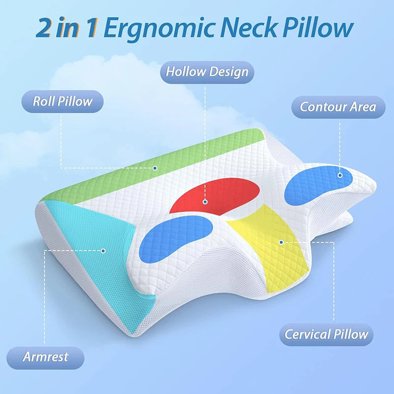 NeckEase™ 2-in-1 Orthopedic Pillow