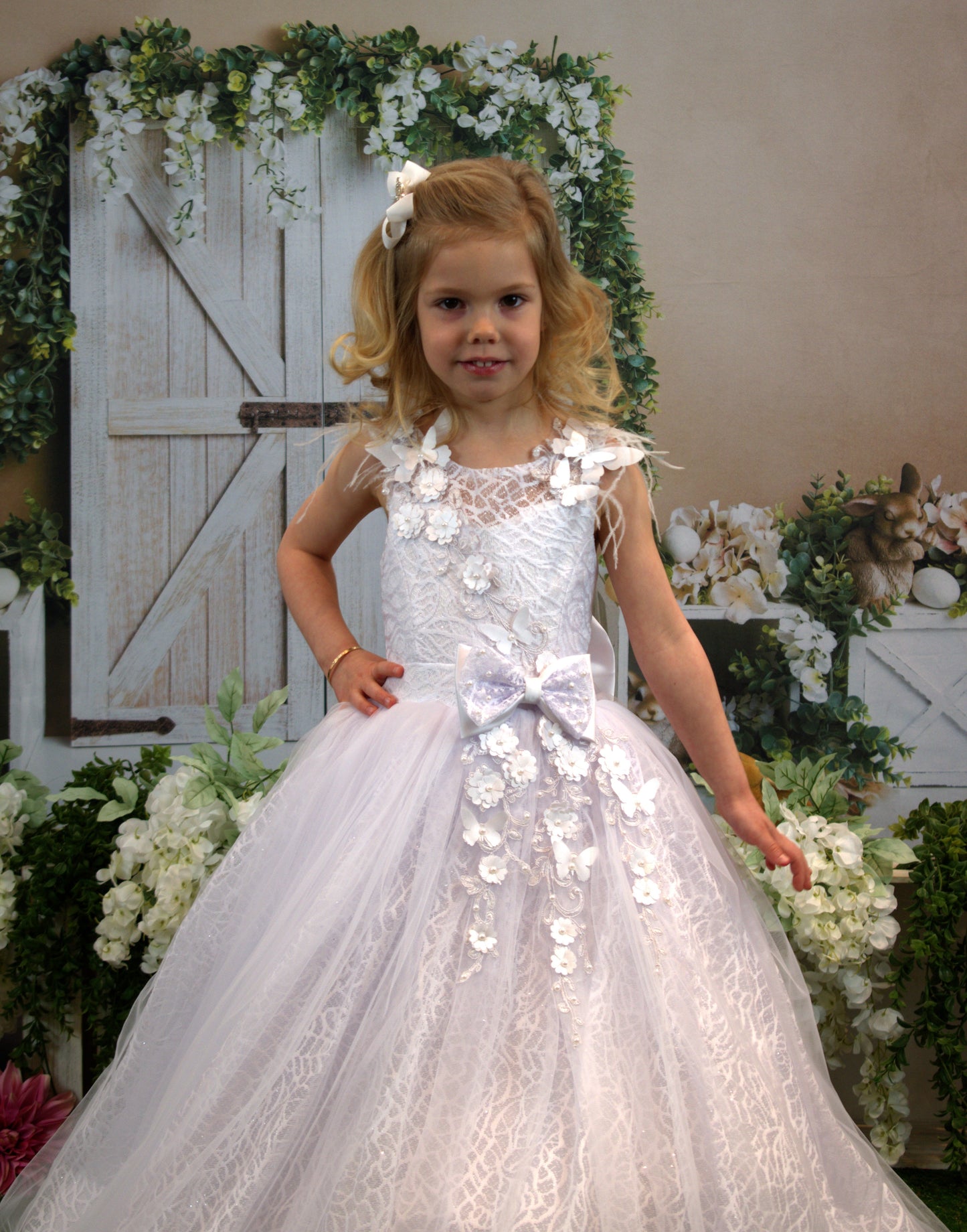 Butterly Princess Girls Formal Dress-2