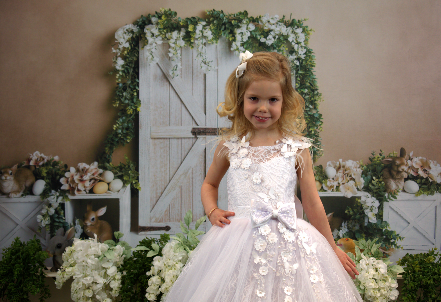 Butterly Princess Girls Formal Dress-3