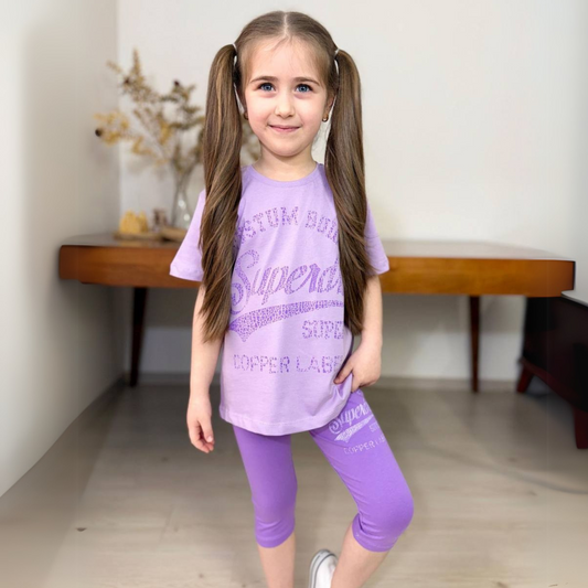 Super Dry Girls Leggings Set-0
