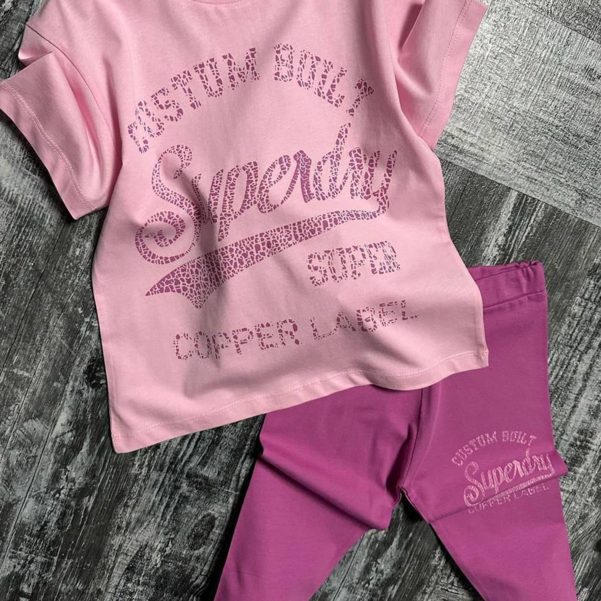 Super Dry Girls Leggings Set-4