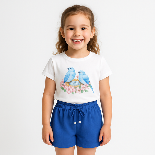 Blue Bird Girls Casual Set-0