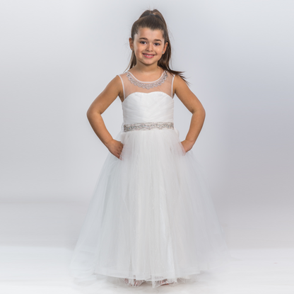 The American Princess Girls' White Dress-1