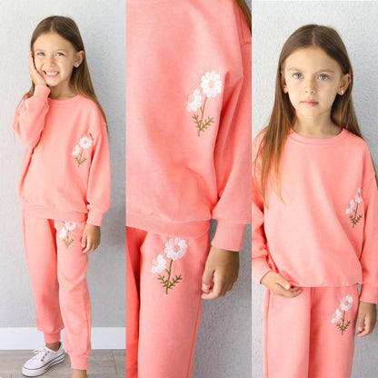 Soft Flower Casual Jogger Set-2